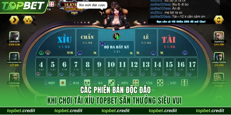 Các phiên bản trò chơi đa dạng