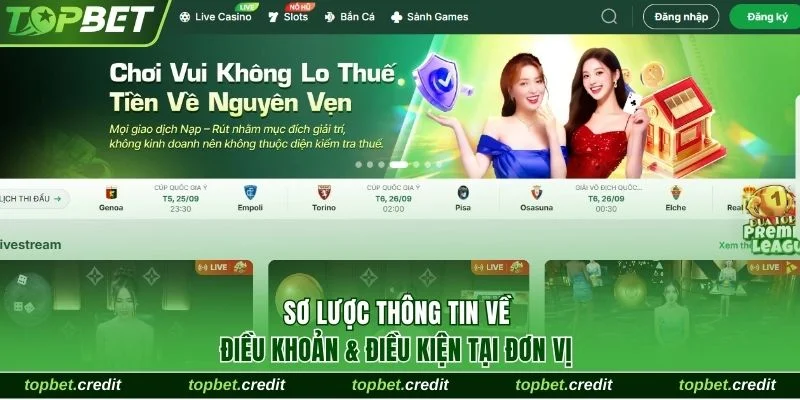 Sơ lược thông tin về điều khoản & điều kiện tại đơn vị